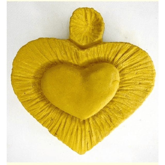 Corazón flor tallado 19x18 cm