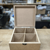 Cajas de té 4 Divisiones 18x18 para resina