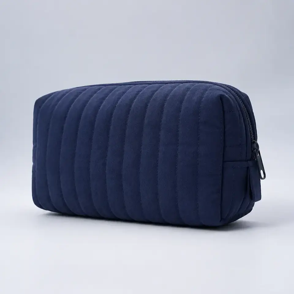 Cosmetiquero acolchado azul marino 1