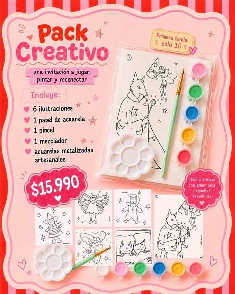 Pack Creativo 6 Ilustraciones ,Acurelas y más
