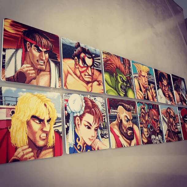 Set de Portavasos de Street Fighter: Colección Exclusiva de los 12 Personajes Originales 3