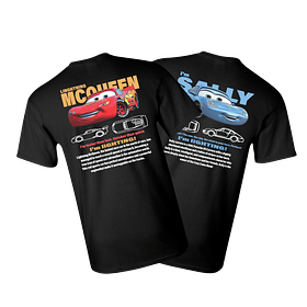 Camiseta De Parejas Duo Icónico De Rayo Mcqueen Y Sally playera cars de Disney Pixar 