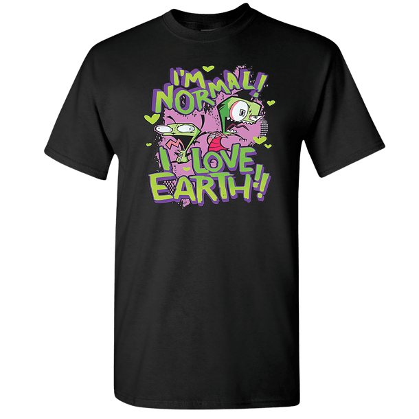 Playera De Soy Normal Amo La Tierra Camiseta De Invader Zim