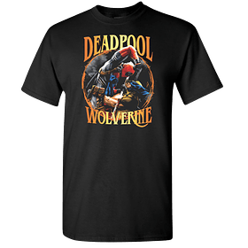 Camiseta Deadpool Y Wolverine Enfrentamiento Camiseta Heroica marvel