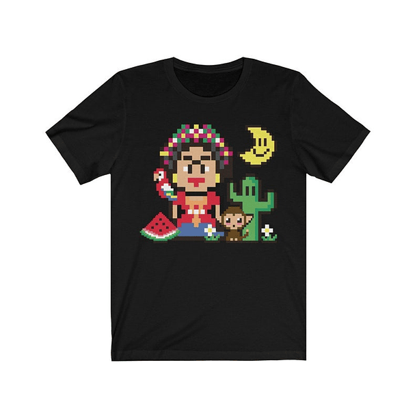 Playera Frida Kahlo Ícono Camiseta Arte Mexicano Pixelado