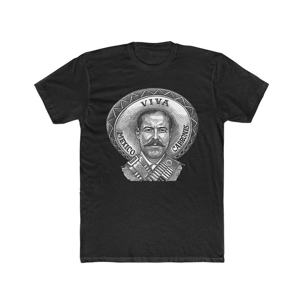 Playera Charro Blanco Negro Camiseta Viva México Orgullo