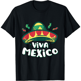 Playera Viva México Camiseta Sombrero Patriótico Nacional