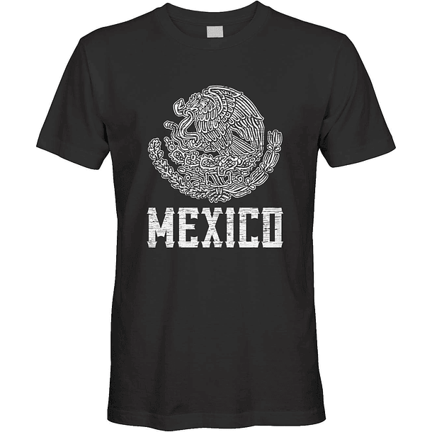 Playera Escudo Nacional Camiseta Blanco y Negro Estilo