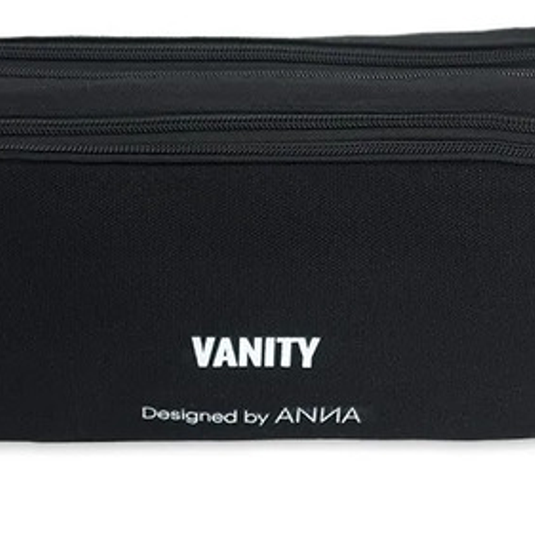 Neceser Algodón (vanity) Color Negro Diseño De La Tela Lisa 1