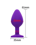 Plug de Silicona con Gema Mediano 3,5 cm