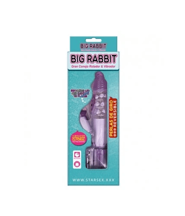 Big Rabbit Vibrador y Rotador con Luces de Colores