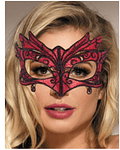 Máscara Antifaz de Encaje color Rojo