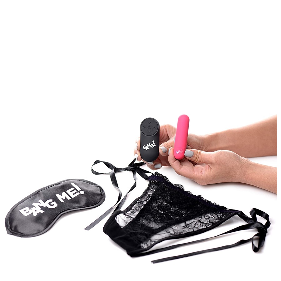 Kit Calzón Vibrador con Balita Control Remoto y Antifaz