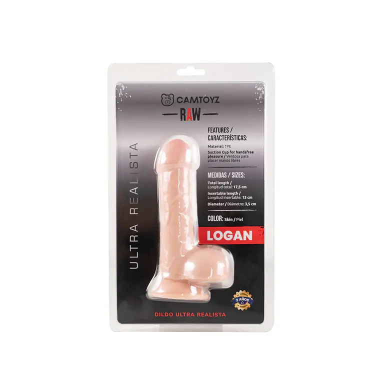 Dildo ultra realista Logan 17.5 cm  3