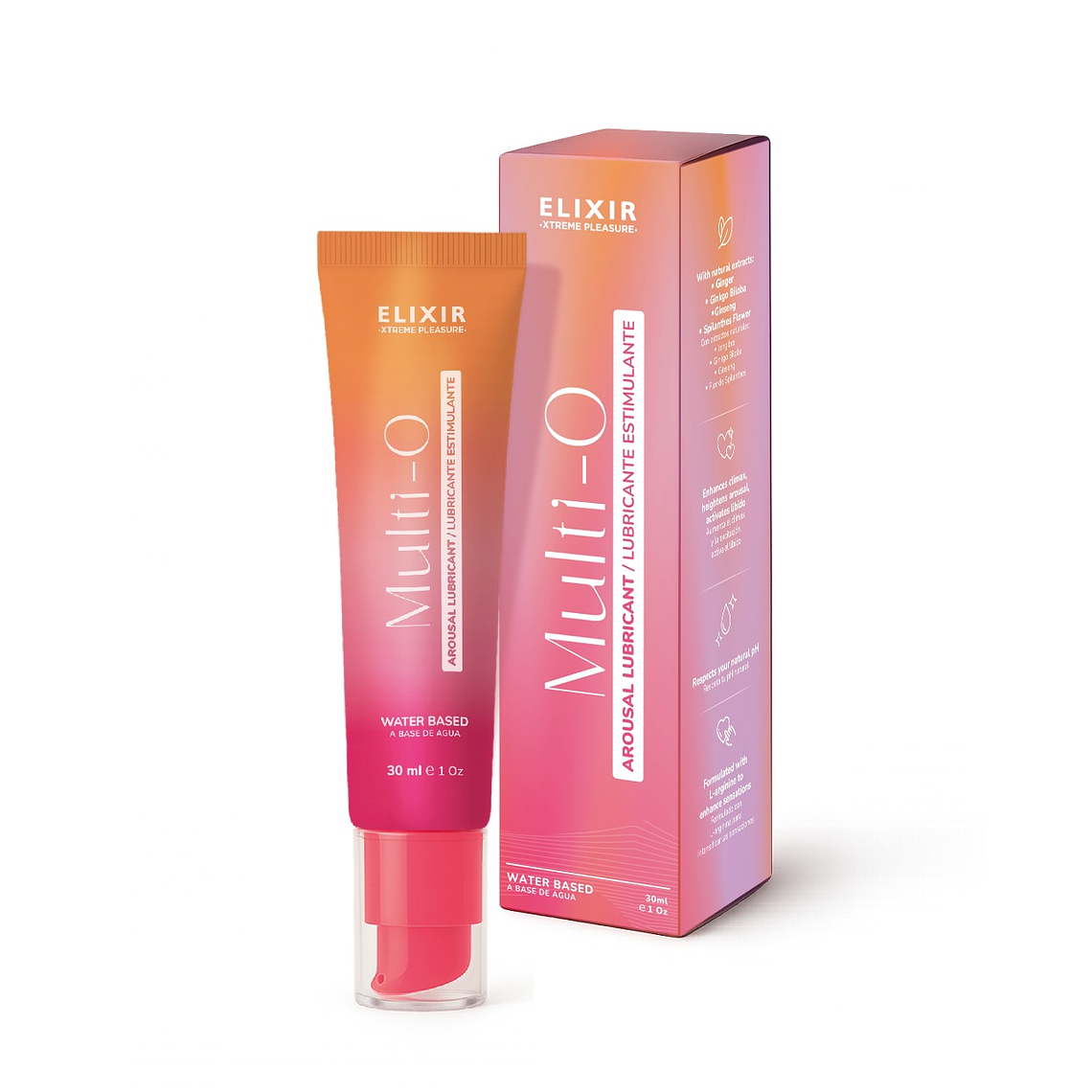 Gel Lubricante Íntimo Multi-O Elixir x30 ml 1