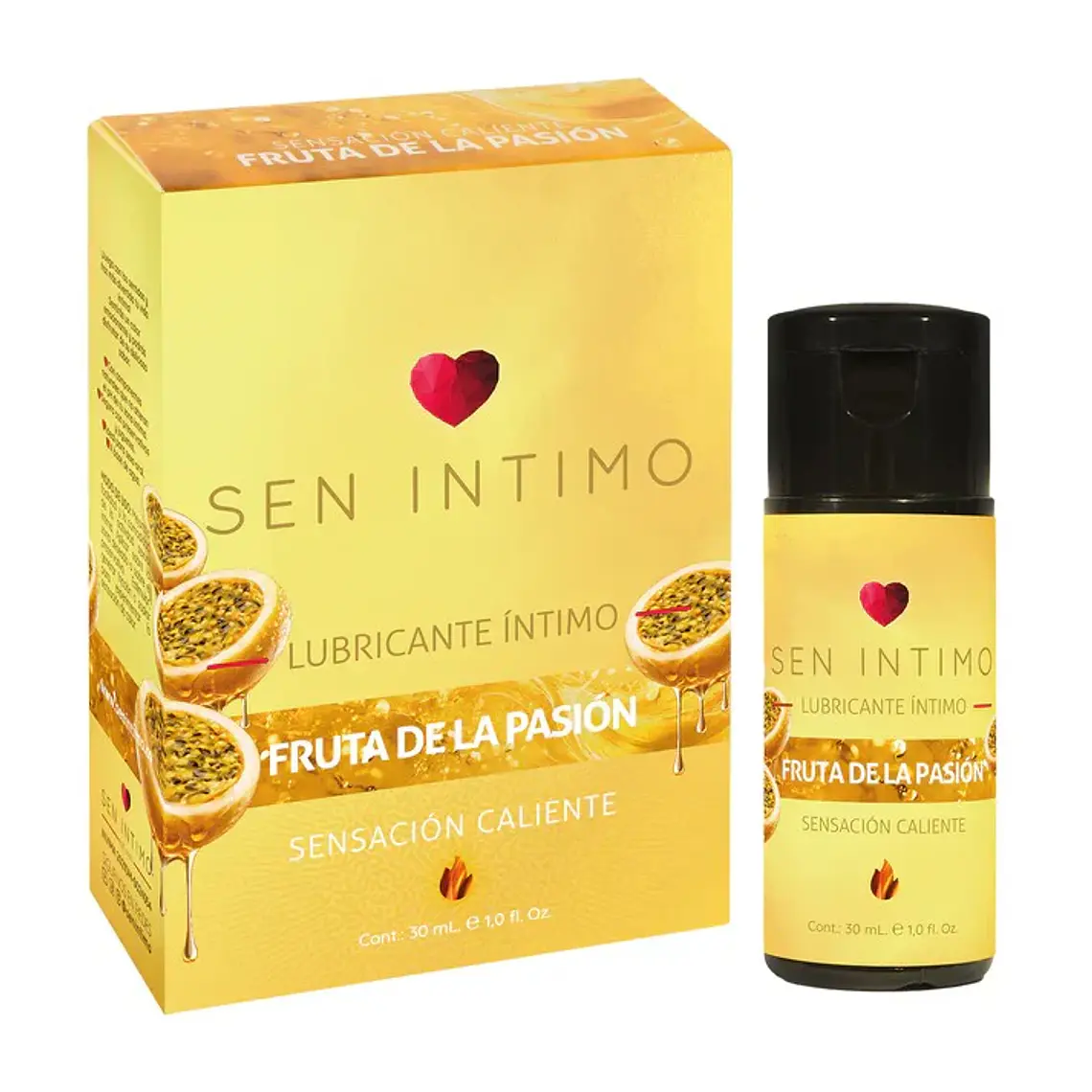 Lubricante Íntimo Caliente con Sabor a Maracuyá 30 ml – Sen Íntimo 1