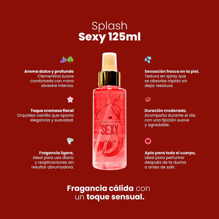 Splash Sexy 125ml – Sen Íntimo 2