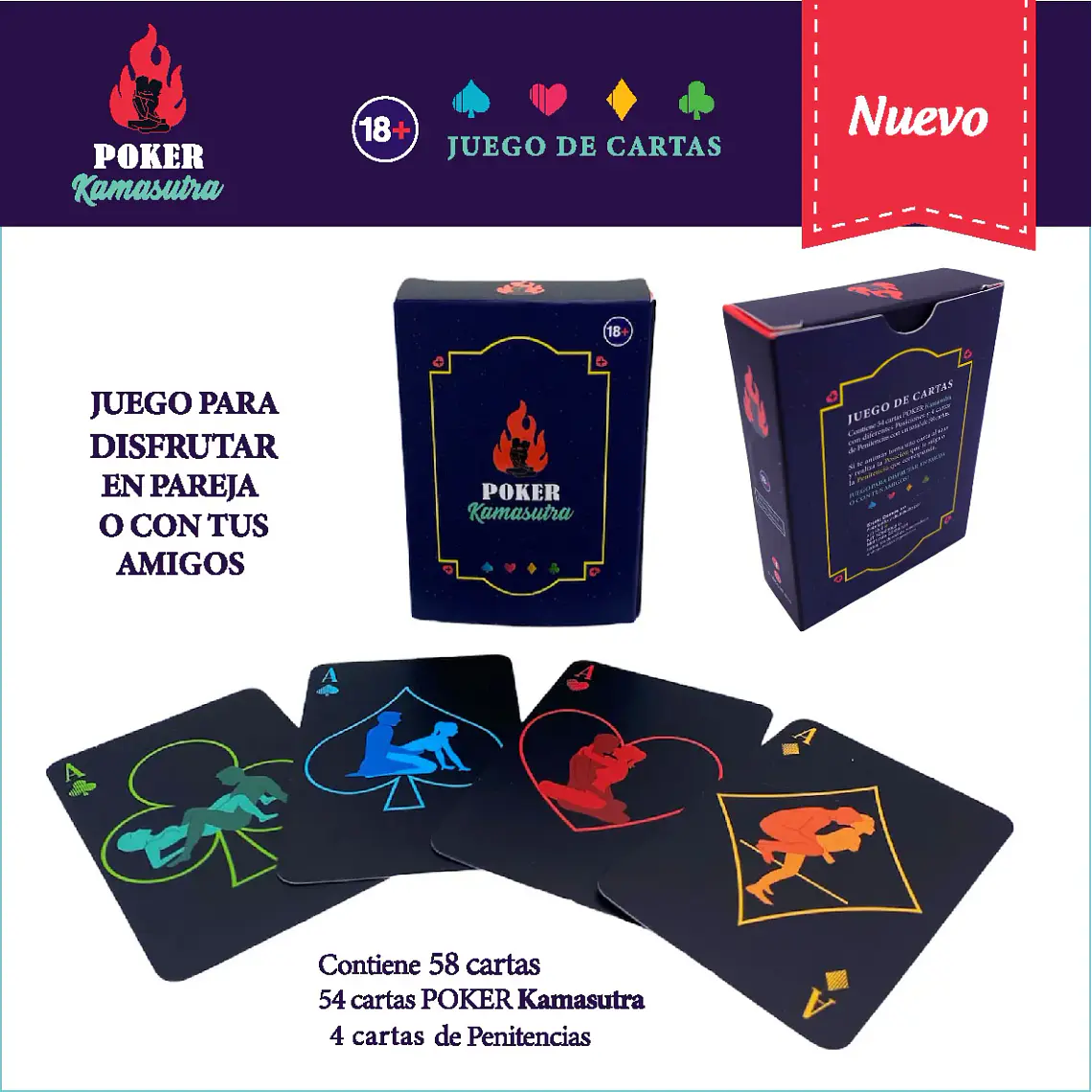 Juego Poker Kamasutra Hetero 2