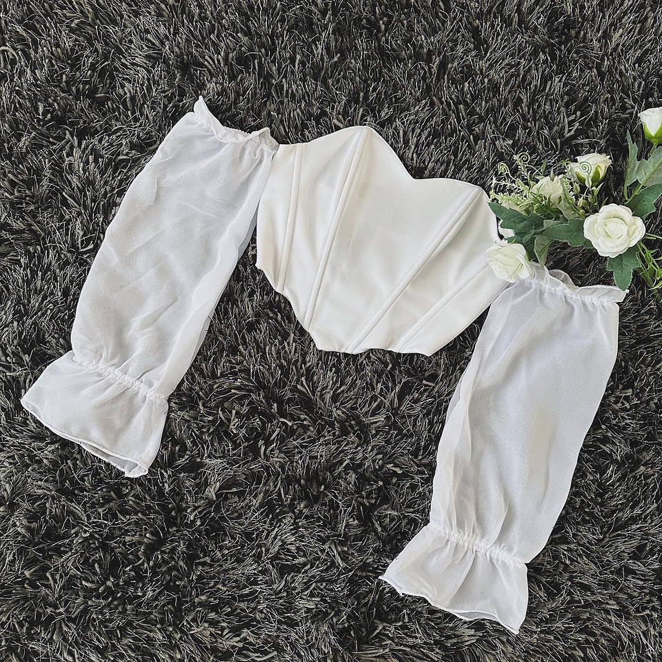 HEART BOMB SEMICORSET BLANCO 1