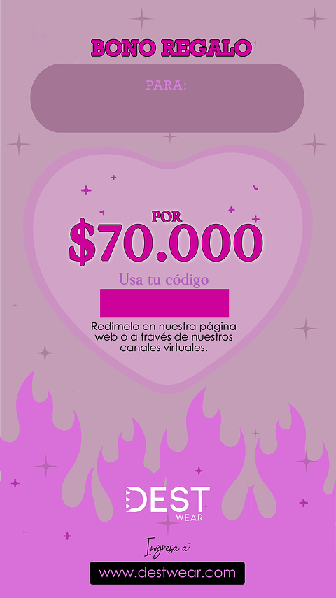 BONO REGALO POR 70MIL