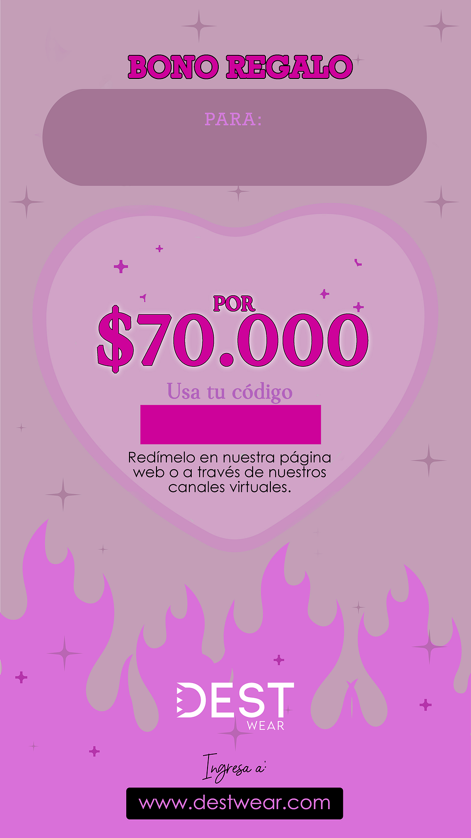 BONO REGALO POR 70MIL 1