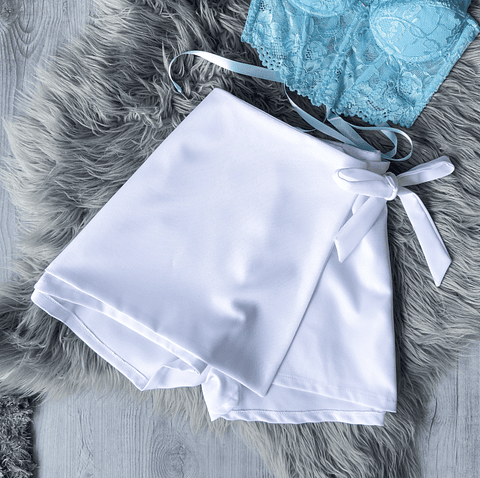 FALDASHORT BASIC BOW BLANCA