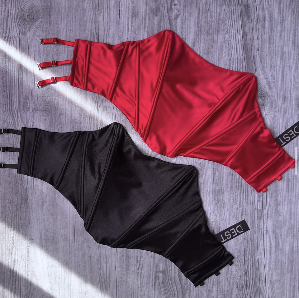 HADA SATIN SEMICORSET ROJO  1