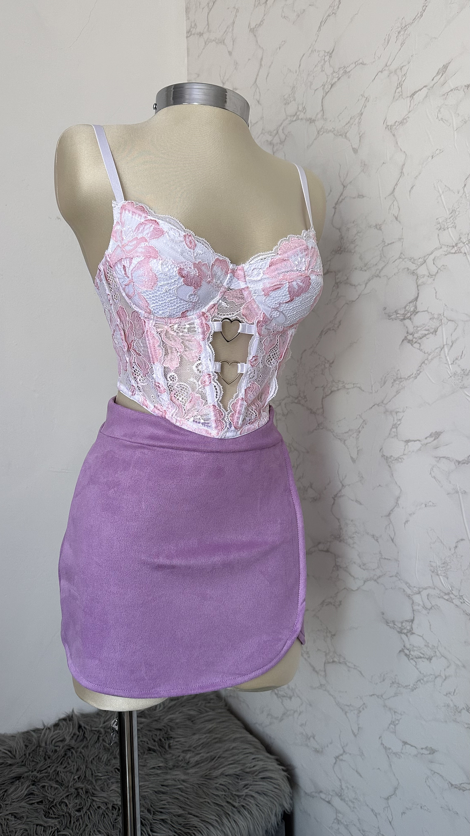 HEART PINK BUSTIER ENCAJE 5