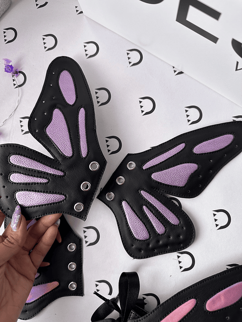 ALAS DE MARIPOSA GRANDES PARA BOTAS LILA