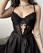 HEART BLACK BUSTIER ENCAJE - Miniatura 1