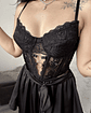 HEART BLACK BUSTIER ENCAJE - Miniatura 2