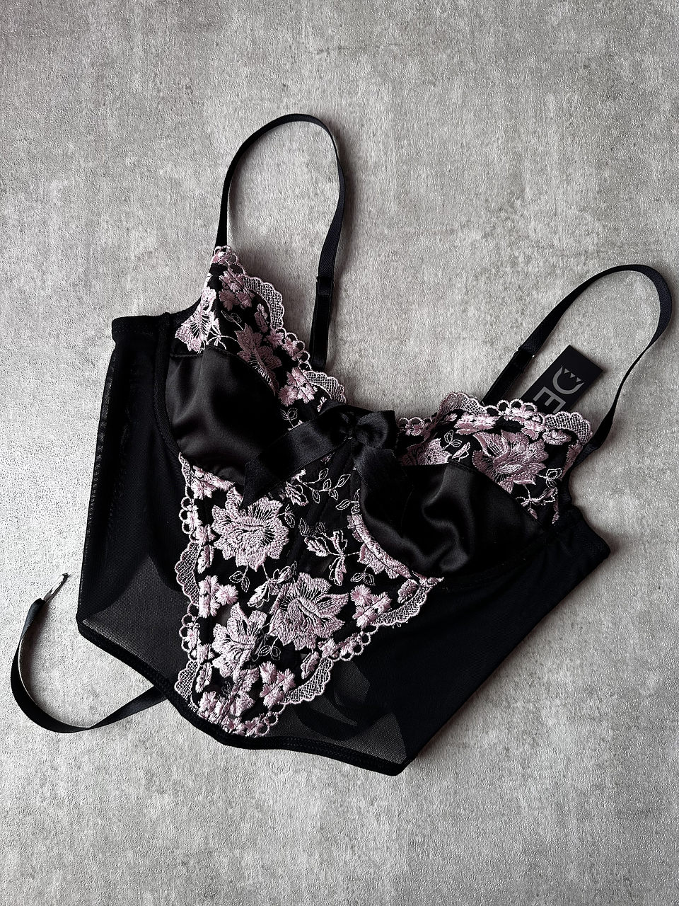MATILDA BUSTIER NEGRO/ROSA 1