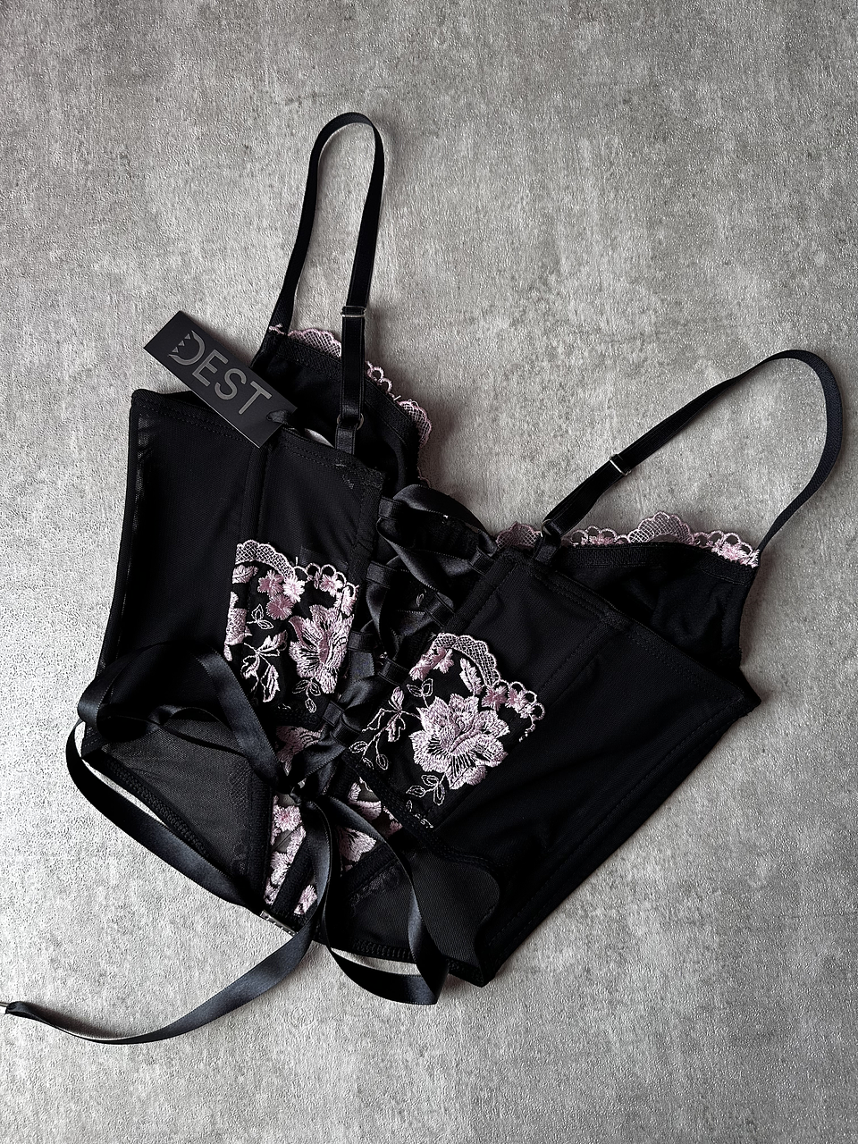MATILDA BUSTIER NEGRO/ROSA 2
