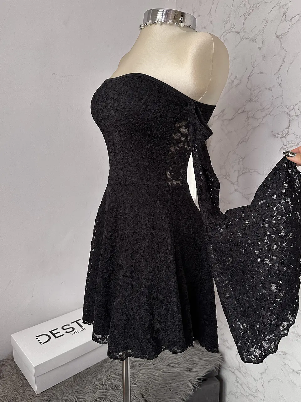 BELLA ENCAJE DRESS NEGRO 2