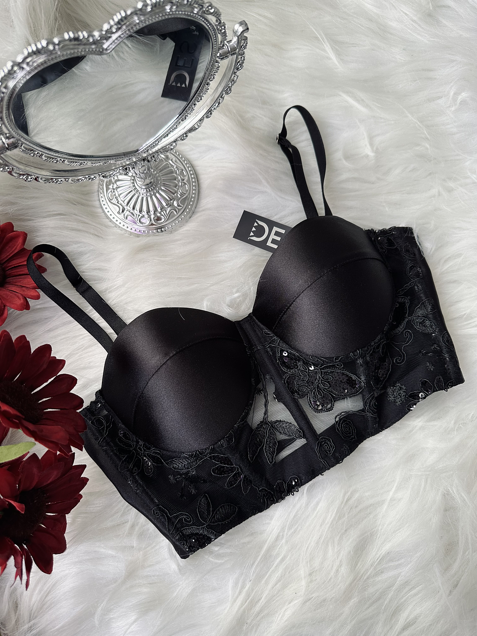 BASIC GUIPIURE BUSTIER NEGRO 2