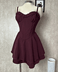 VIVIAN DRESS VINOTINTO - Miniatura 3