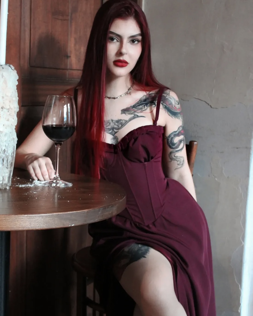 VIVIAN DRESS VINOTINTO LARGO 4