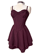 VIVIAN DRESS VINOTINTO - Miniatura 1