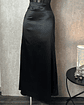 BELINDA FALDA LARGA SATIN NEGRA  - Miniatura 1