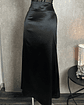 BELINDA FALDA LARGA SATIN NEGRA  - Miniatura 3