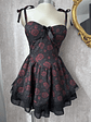 ROSALINDE DRESS RED ROSES - Miniatura 1