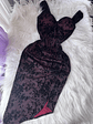 CARLA VESTIDO BLACK WINE - Miniatura 1