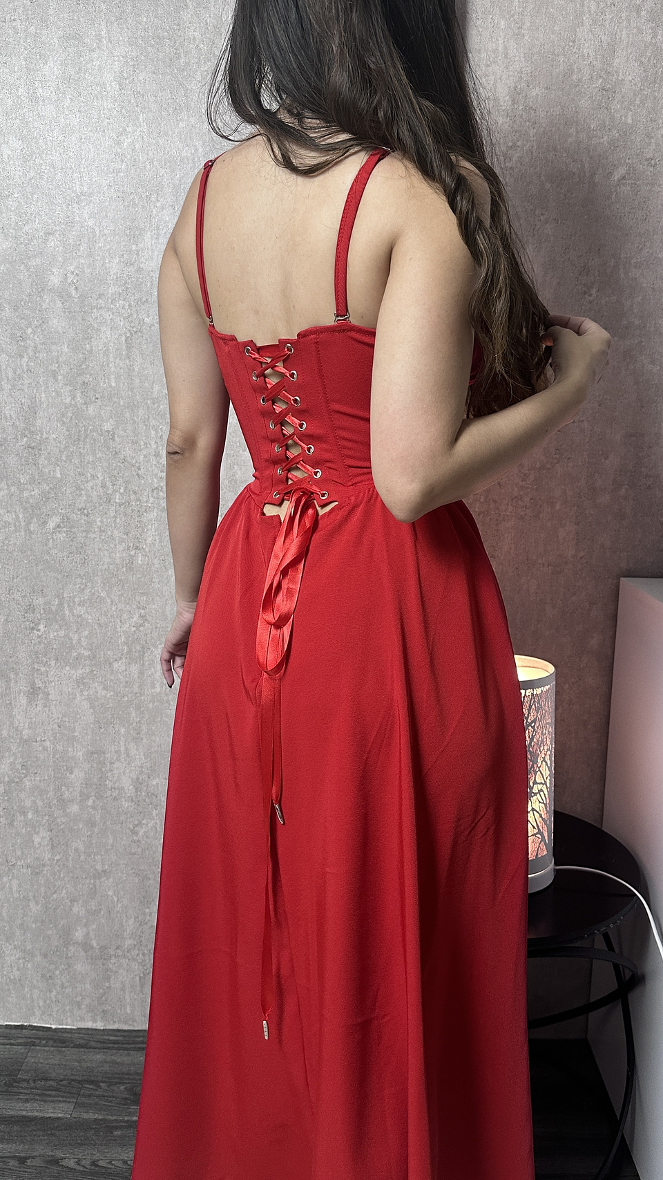 VIVIAN DRESS ROJO LARGO 3