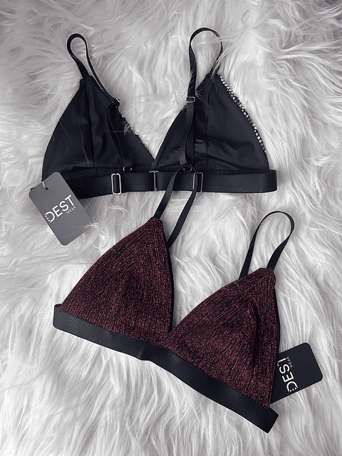 TOP BASIC TRIANGULO SHINE ROJO