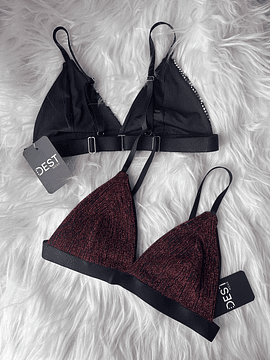 TOP BASIC TRIANGULO SHINE ROJO