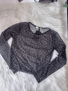  CROPTOP MALLA LEOPARDO GRIS