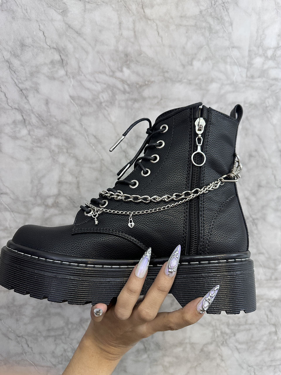 CHAIN COMBAT BOOTS 3