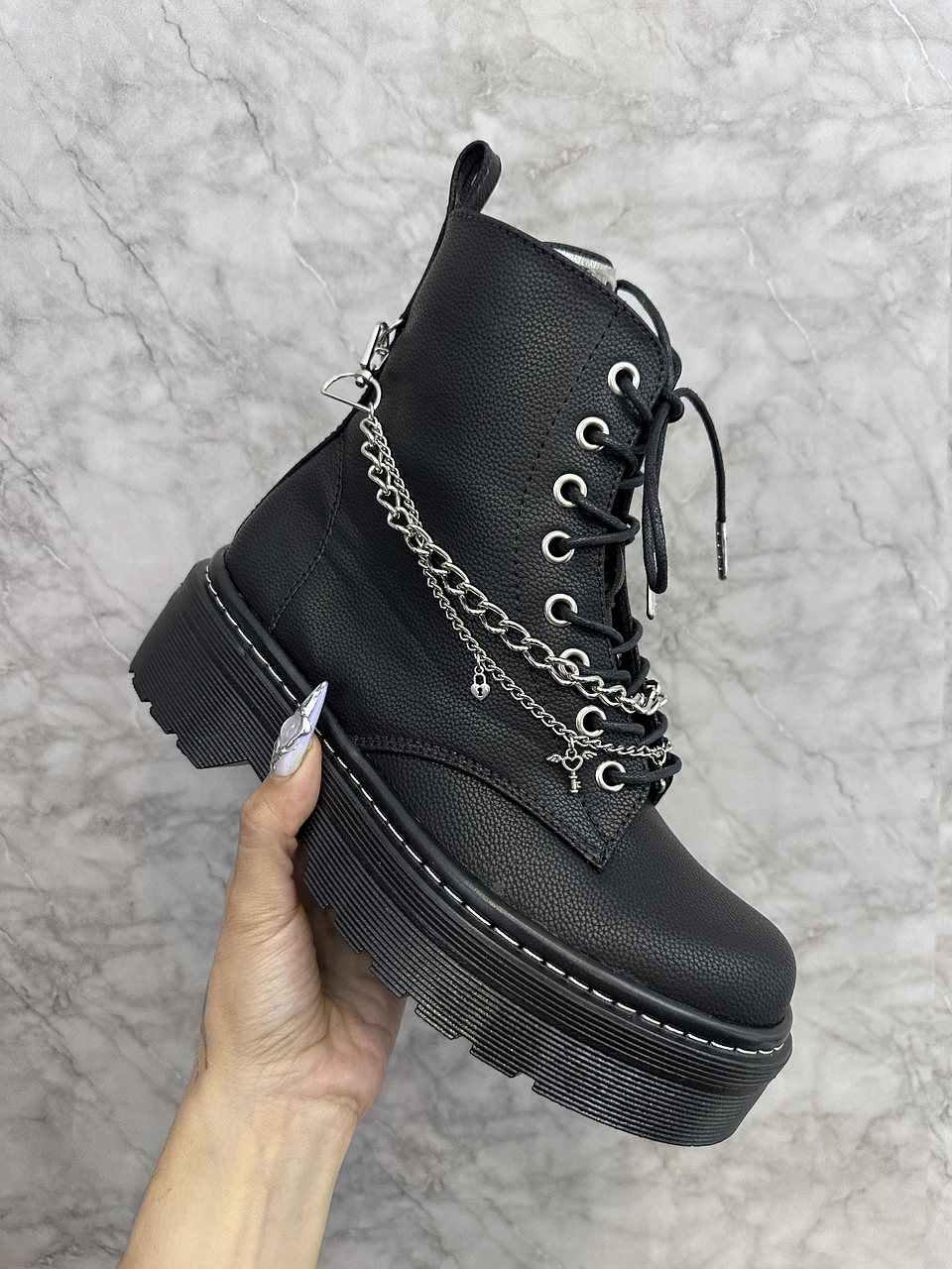 CHAIN COMBAT BOOTS 1
