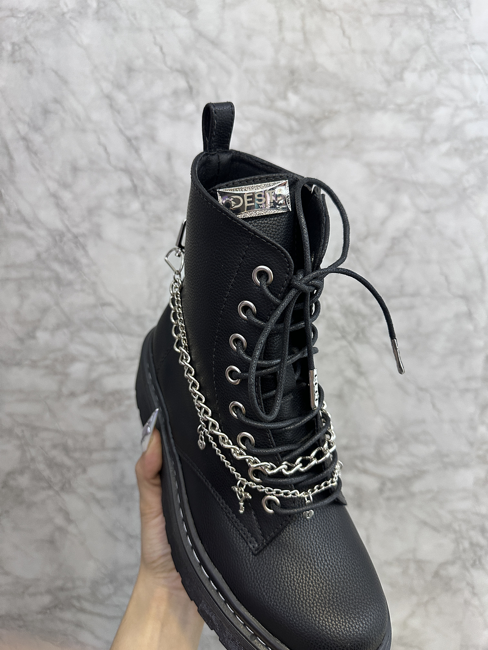 CHAIN COMBAT BOOTS 5