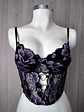 HEART BLACK PURPLE  BUSTIER ENCAJE - Miniatura 1